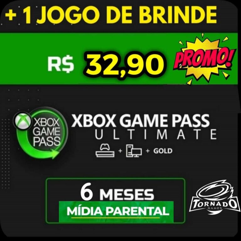 GAME PASS 6 MESES + 1 JOGO BRINDE